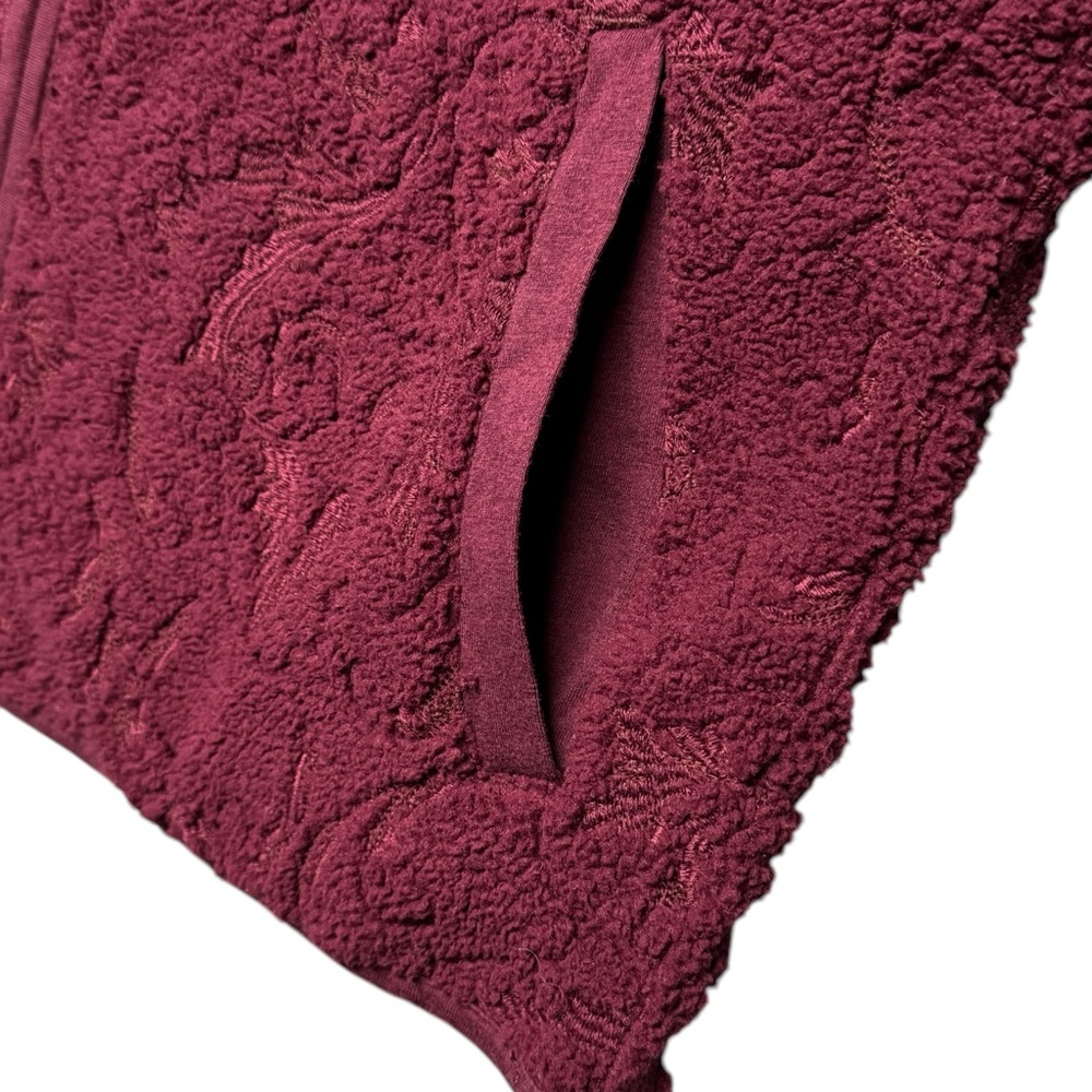 Carbon2Cobalt Wanderlust Fleece Jacket Womens XS Maroon Full Zip Sustainable - Picture 3 of 13